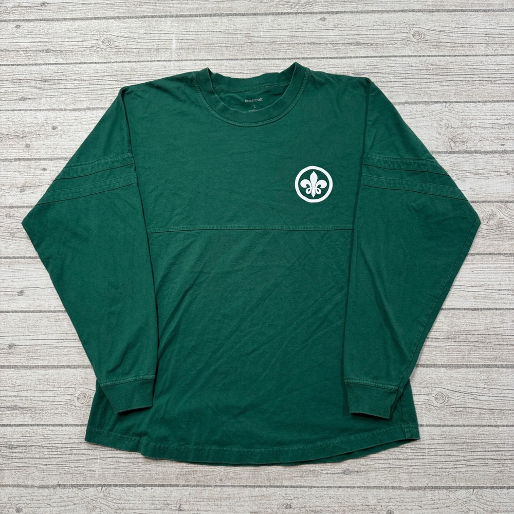 Boxercraft Madison Scouts Spirit Jersey Men's Large Green Long Sleeve Athletic